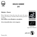 [CE0025] Contre étiquette - Rhum Ambrée Biologique 40% - Bio