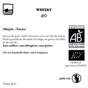 [CE0027] Contre étiquette - Whisky Biologique 40% - Bio