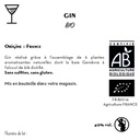 [CE0028] Contre étiquette - Gin Biologique 40% - Bio