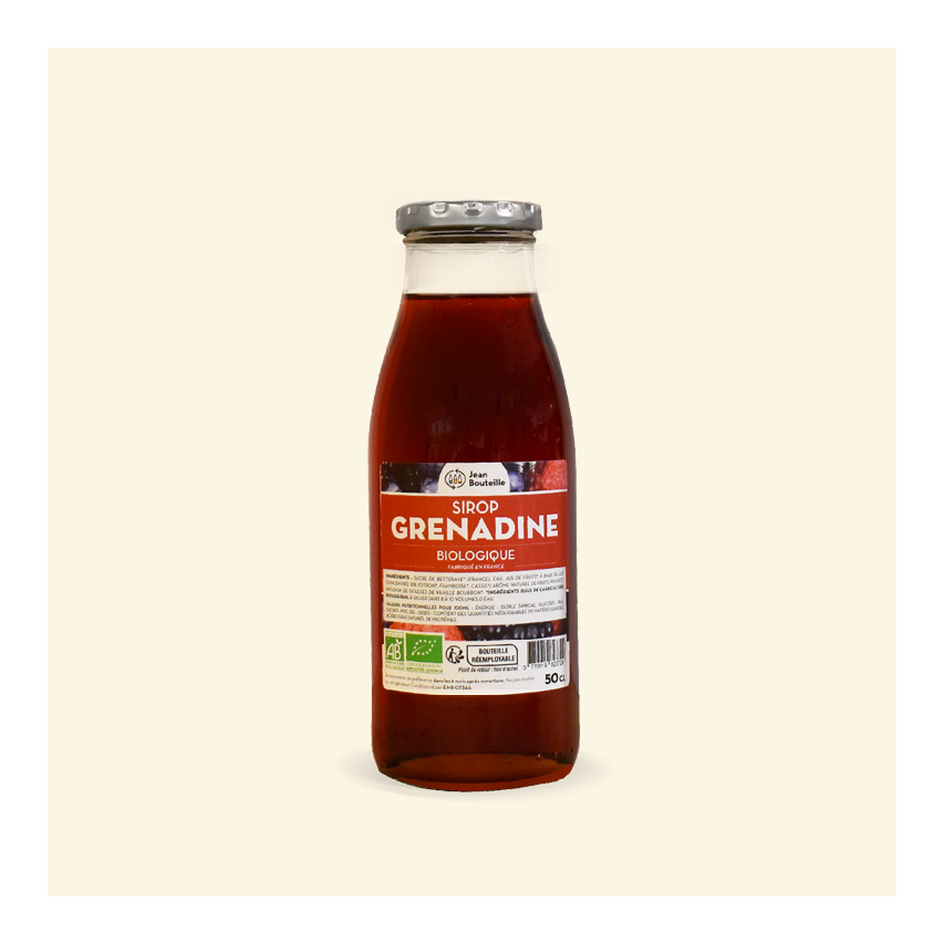 Carton de 12 EcoRecharges - Sirop de Grenadine - Bio - 50cL