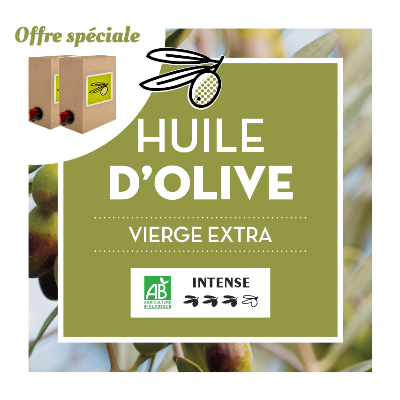 Lot de 2 x BIB10L Huile d'Olive Vierge Extra (intense) - Bio - Espagne