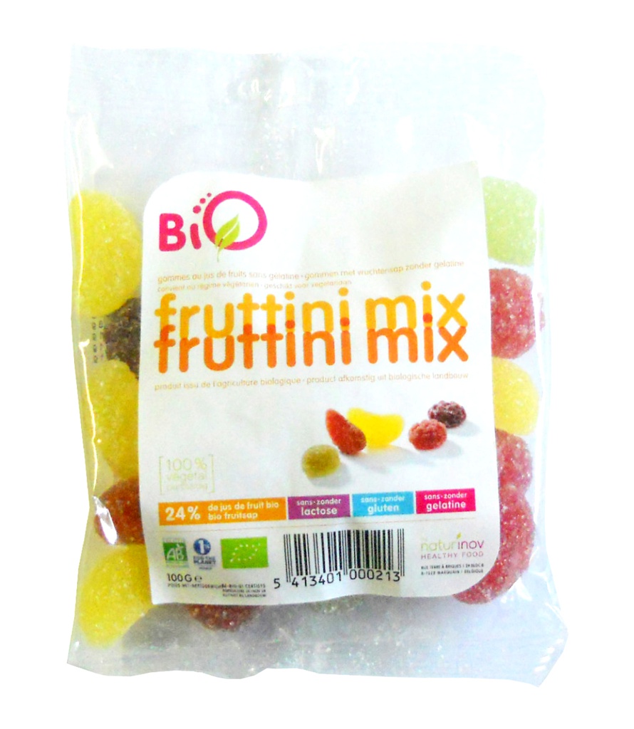 Présentoir Fruttini Mix - Bio - sans gélat. (12 x 100gr)