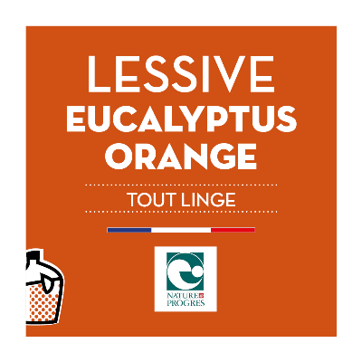[JB0538BIB10] Lessive liquide - Tout linge - Eucalyptus &amp; Orange - Nature &amp; Progrès - BIB10L
