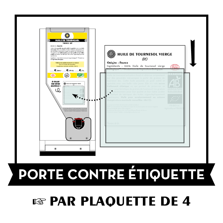 [ETI002] Porte contre étiquette - Plaquette x4