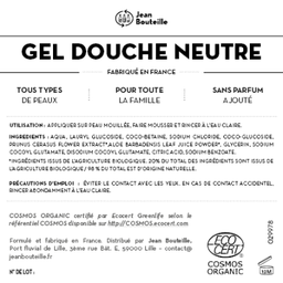 [CE0557] Contre étiquette - Gel Douche Neutre