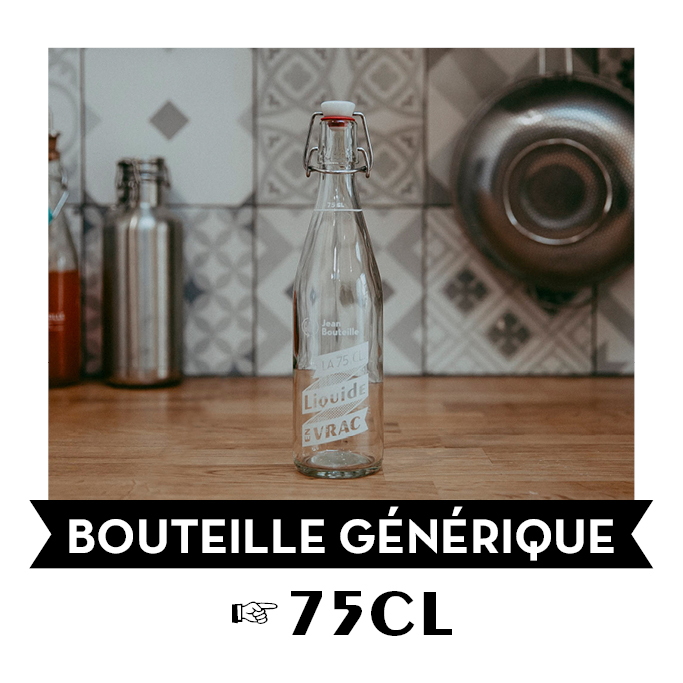 Carton de 20 bouteilles verre - 75cl - générique - Liquide en vrac