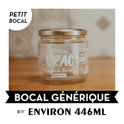 [G490VS-36] Carton de 36 bocaux env. 446ml - "Le principal dans mon bocal" - Petit format