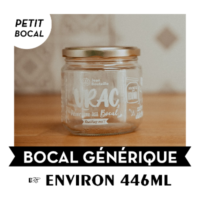 [G490VS-36] Carton de 36 bocaux env. 446ml - &quot;Le principal dans mon bocal&quot; - Petit format