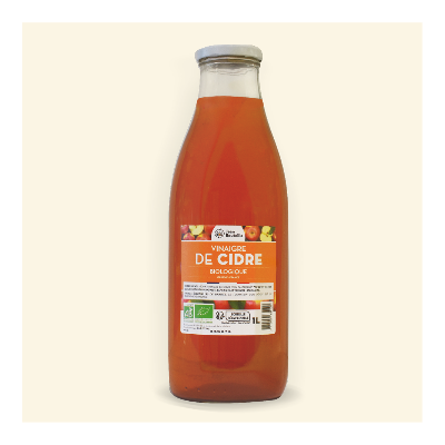 [JB0023BOUT100-6] Carton de 6 EcoRecharges - Vinaigre de Cidre 5% - Bio - 1L