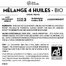 [CE0090] Contre étiquette - Mélange 4 Huiles - Bio
